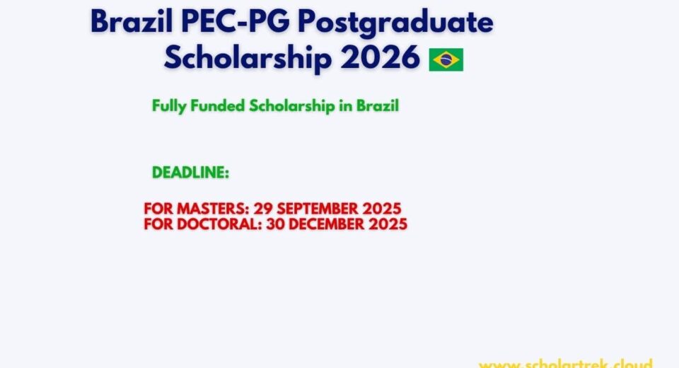 Brazil PEC-PG Postgraduate Scholarship