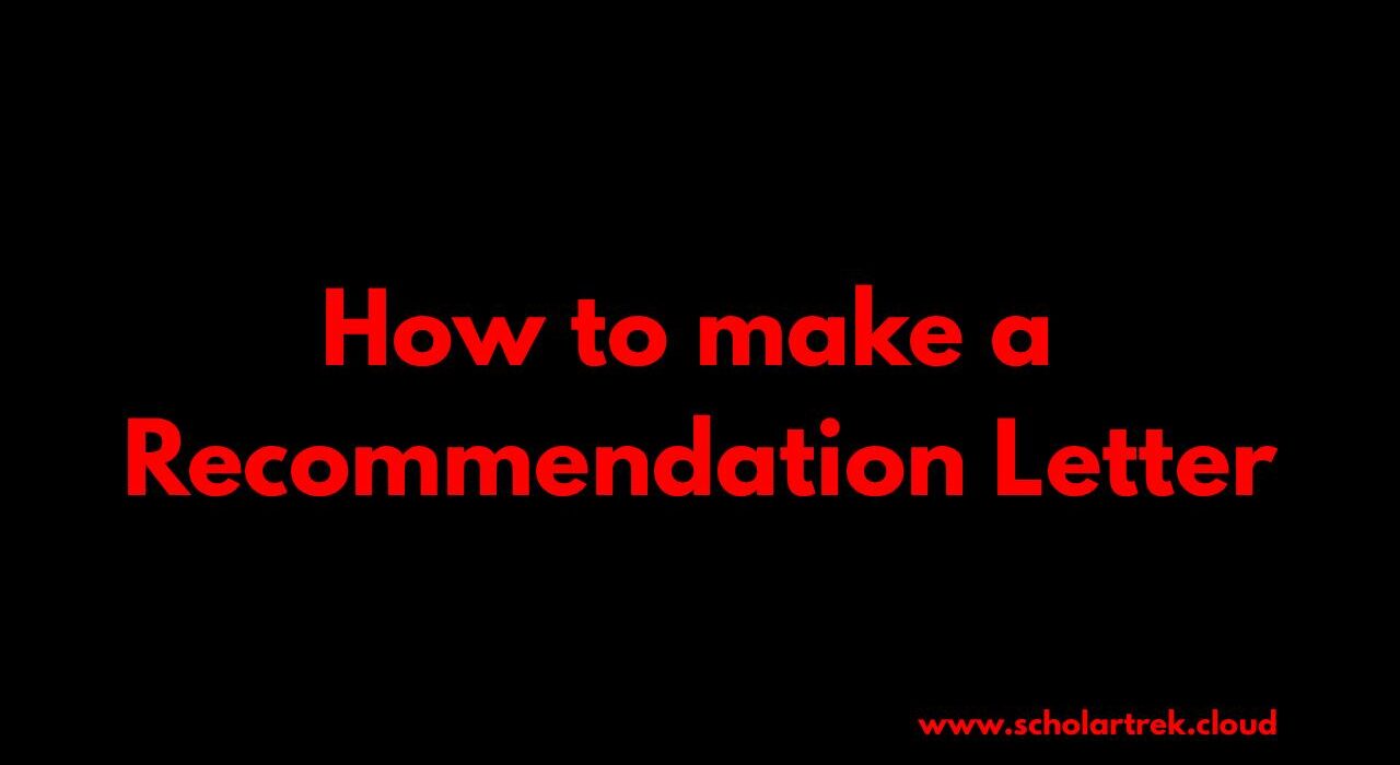 Recommendation Letter for a Scholarship
