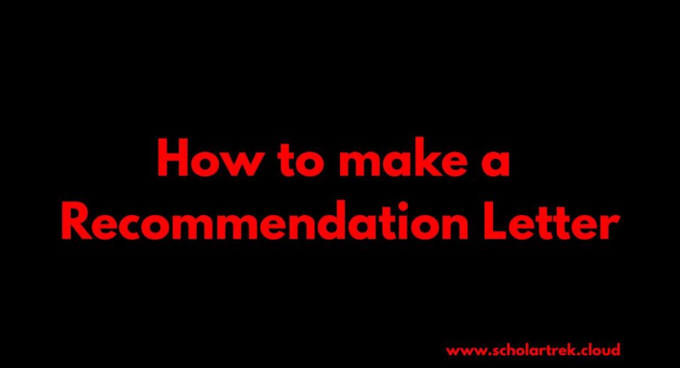 Recommendation Letter for a Scholarship